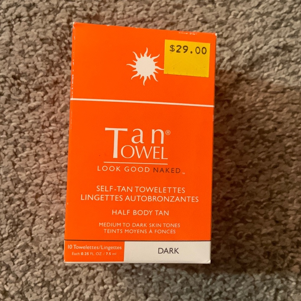 Tan Towels- Dark- half body tan- 10 Towelettes